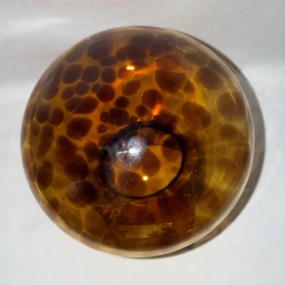 Celebrate Together Glass Mushroom Decor Brown Tortoiseshell - Picture 3 of 6